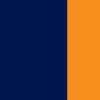 bleu encre/orange